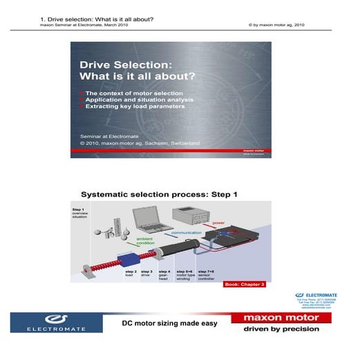 Maxon dc motor sizing made easy presentation english version march 2010