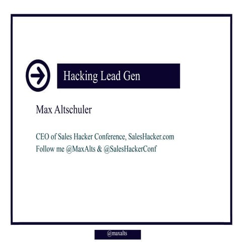 Hacking Lead Gen - Tools, Resources, and Strategy