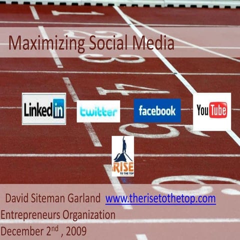 Maximizing Social Media For Entrepreneurs
