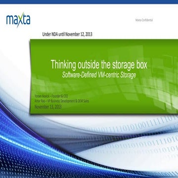 Maxta VM-centric Storage