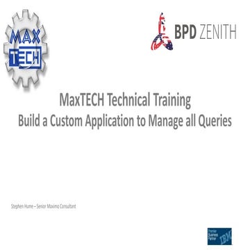 Maximo - Building a Custom Query Management Application | PDF