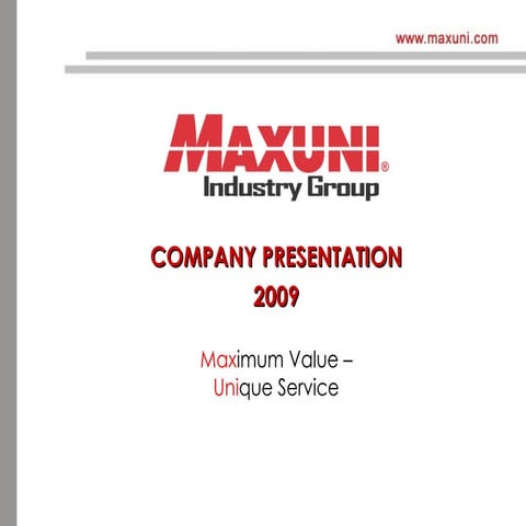 Maxuni Presentation 2009 Eu