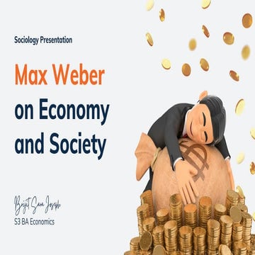 Max Weber on Economy and Society