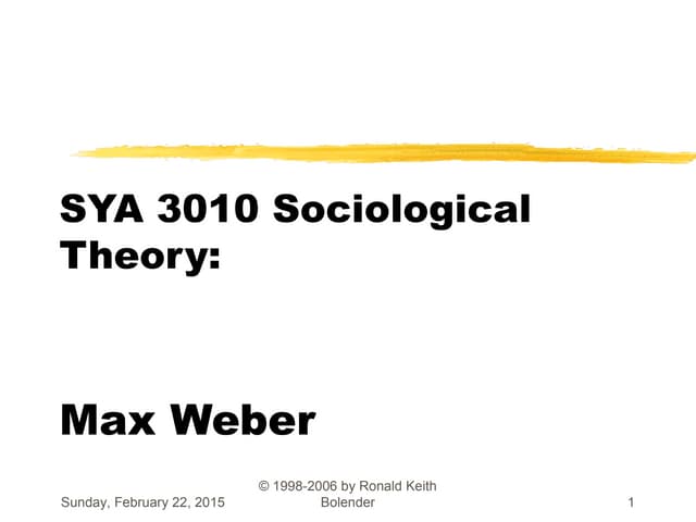 Max weber