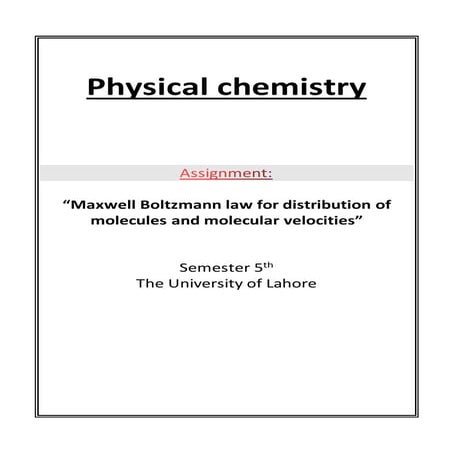 Max well boltzmann constant
