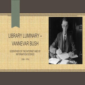 Maxwell rd   library luminary – vannevar bush