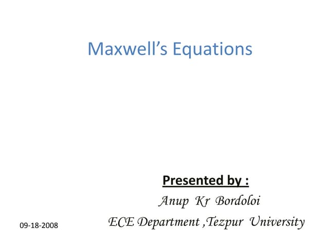Maxwell’s equations
