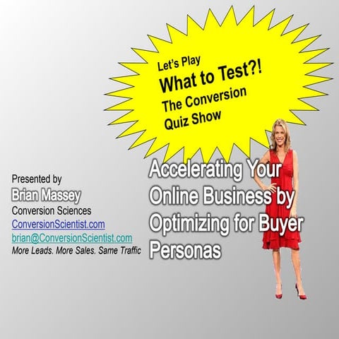 Optimizing With Online Buyer Personas