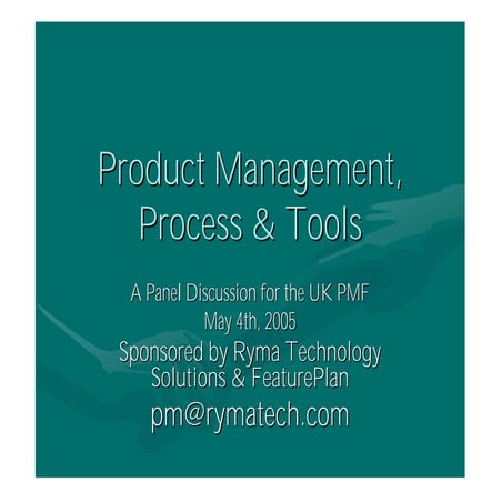 May 2005-product management process and tools