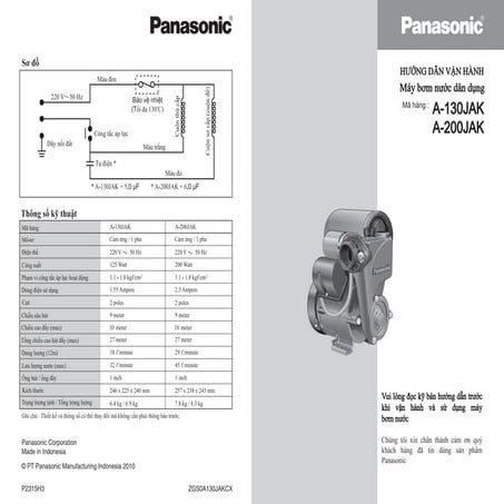 May bom tang ap Panasonic