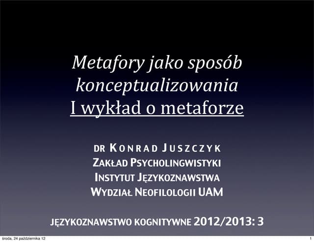 Metafory jako sposób konceptualizow...
