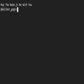 May The Nodejs Be With You