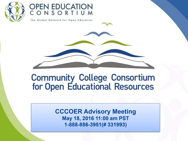CCCOER May 18 advisory mtg