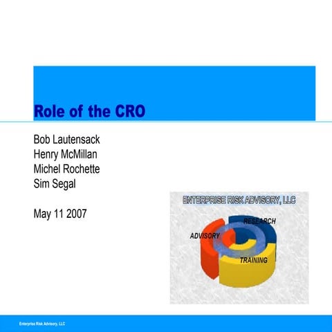 Role of a Chief Risk Officer