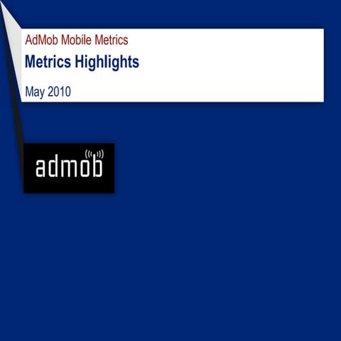 AdMob Mobile Metrics - May 2010 - Highlights
