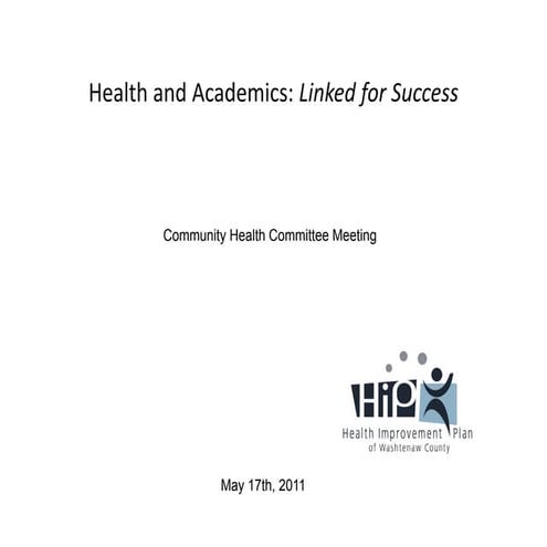 May 2011 CHC academics and health