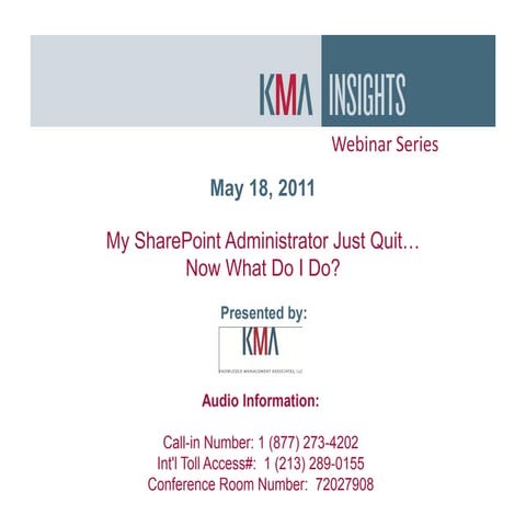 May Webinar: My SP Admin Just Left, Now What?