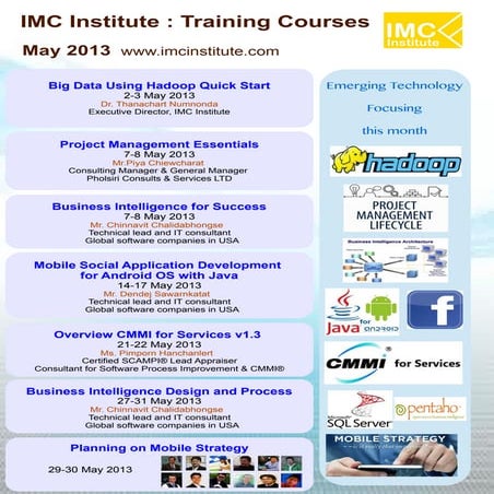 IMC Institute Training Courses: March 2013 | PDF