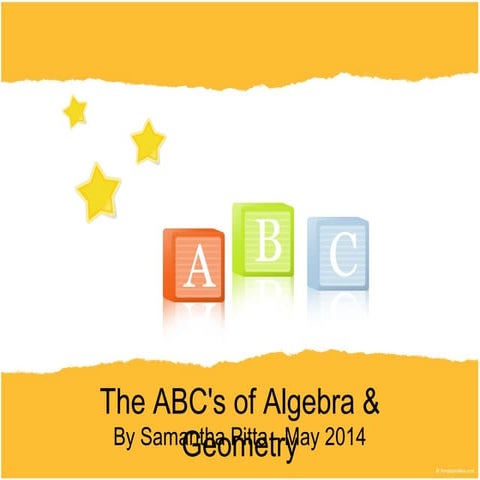 May 2014 Algebra & Geometry final presentation  S. Pitta