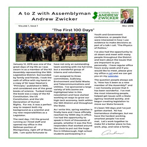 May 2016 newsletter