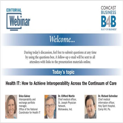 Webinar: Information Technology: How to achieve interoperability across the c...