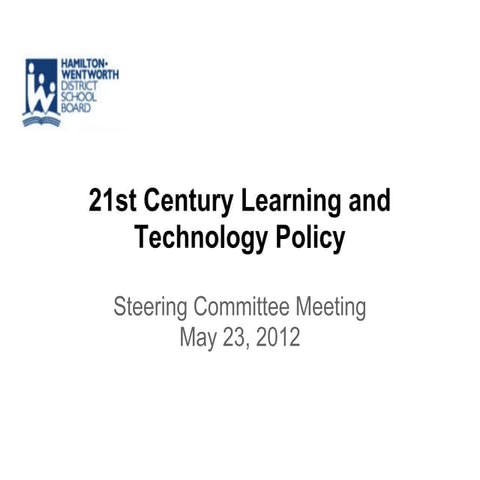 May 23, 2012 learning session