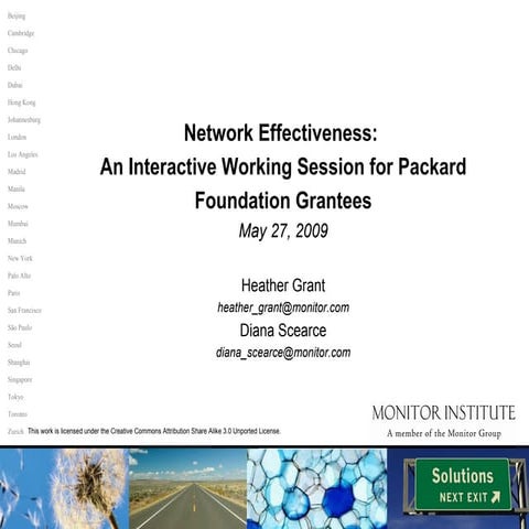 Network effectiveness presentation materials