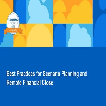 Best Practices for Scenario Planning and Remote Financial Close