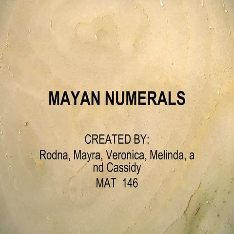 Mayan Numerals 1