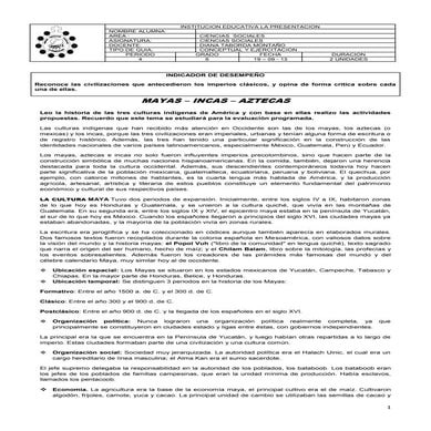 Mayasincasaztecas 6 sociales