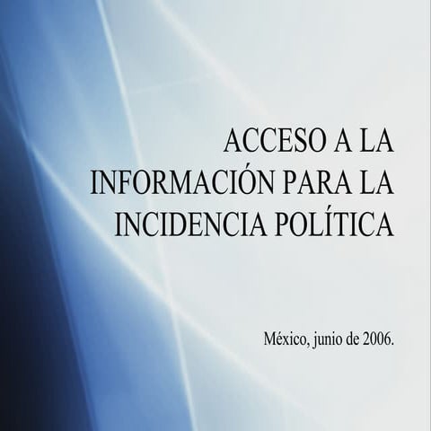 Mayli Sepulveda   Acceso A La Informacion Para La Incidencia Publica