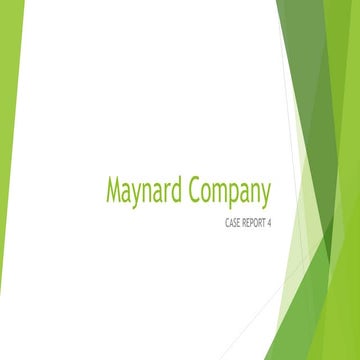 Maynard company ppt