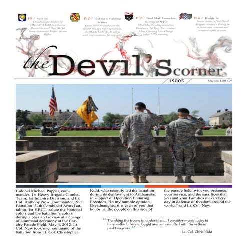 May 2012 Devil's Corner 1HBCT Newsletter