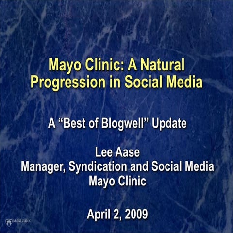 Mayo Clinic Best Of BlogWell09