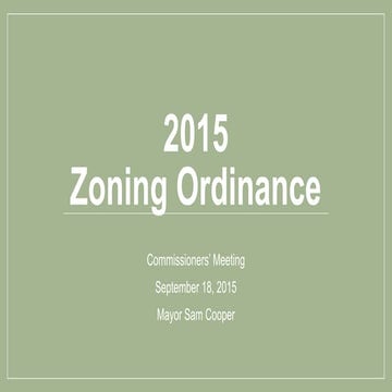 Mayor's presentation