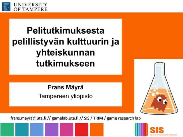 Frans Mäyrä, Vaasa Game Day keynote-luento