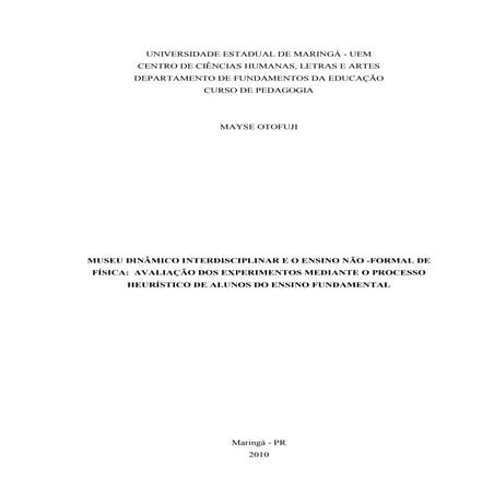Mayse otofuji trabalho_de_conclusao_de_curso_pedagogia_2010