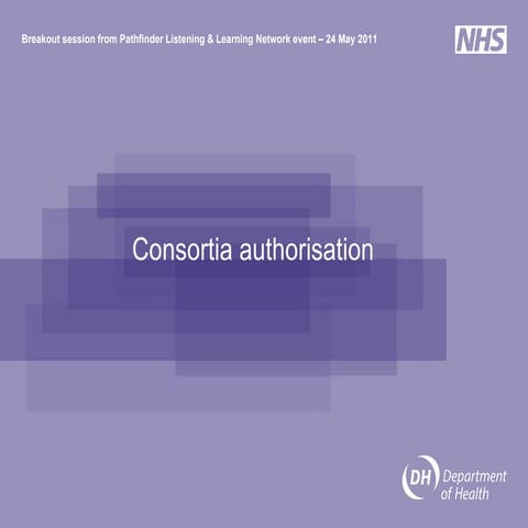 May Pathfinder Listening and Learning  event breakout session: Consortia auth...