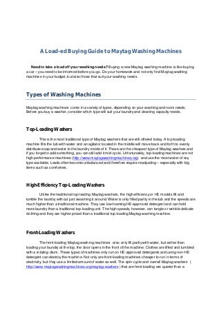 Why You Should Never Best Washing Machines