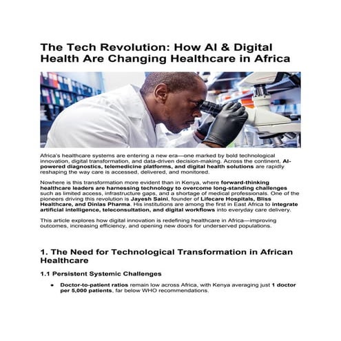 Orbit Health - Transforming Healthcare Access and Delivery in Africa | PPTX