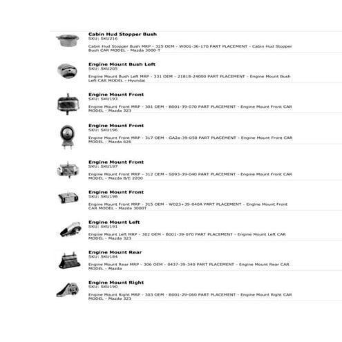 Mazda Catalog