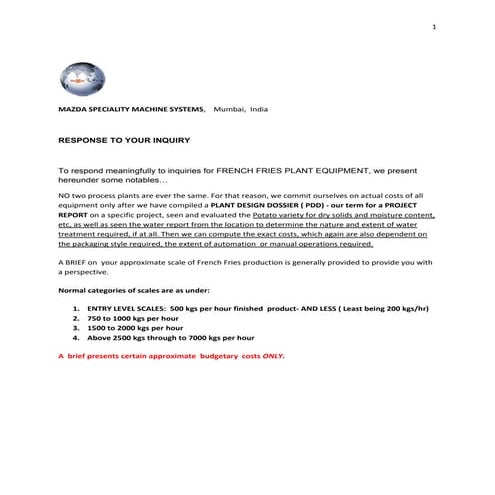 Mazda conceptualization french fries projects