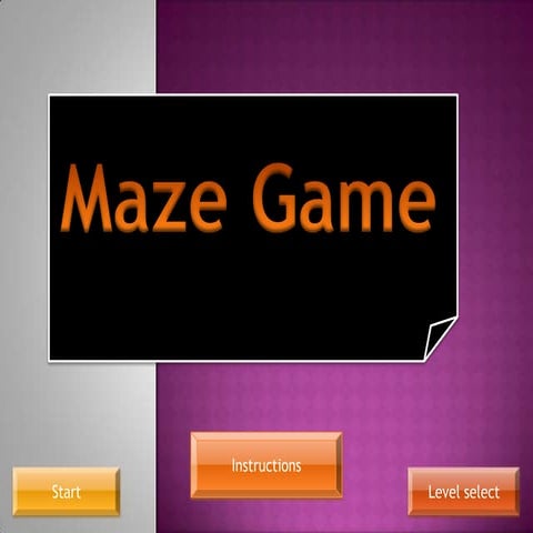 Maze game | PPTX