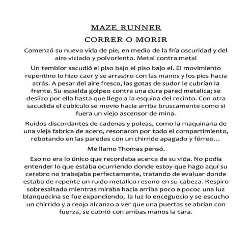 Maze runer