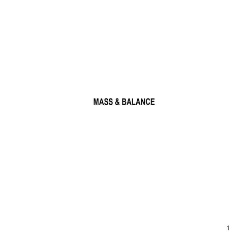 Mass and Balance