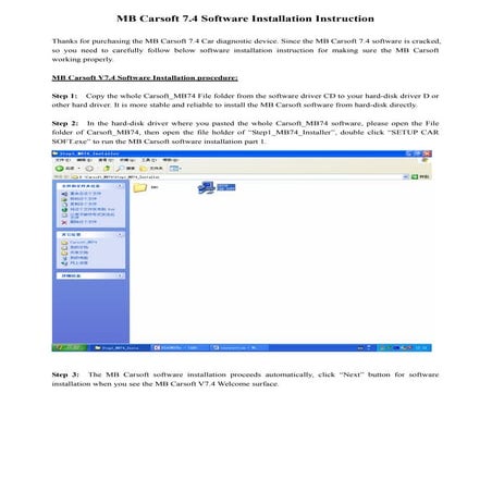 Mercedes Benz MB Carsoft V7.4 user manual