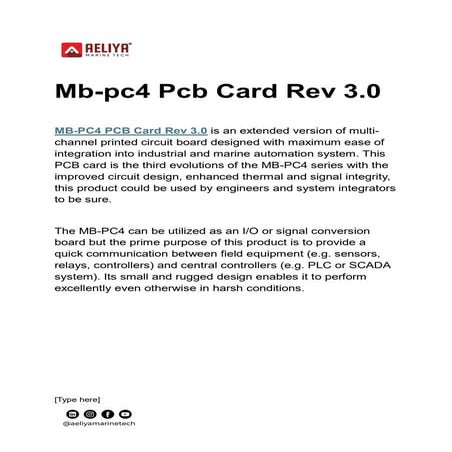 MB-PC4 PCB Card Rev 3.0 – Product Overview & Specifications | PDF
