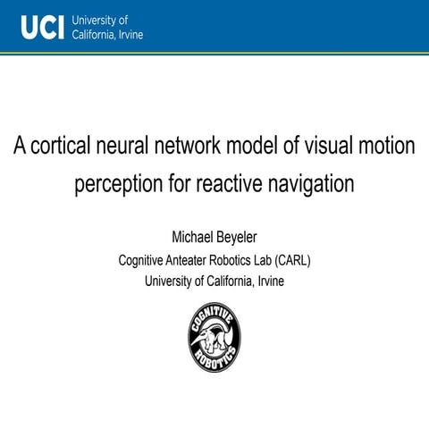 A cortical neural network model of visual motion perception for reactive navi...