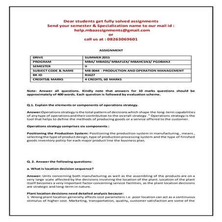 Mb0044   production and operation management