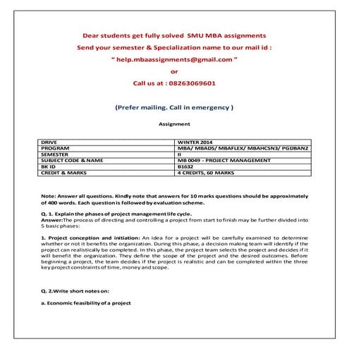 Mb0049   project management 